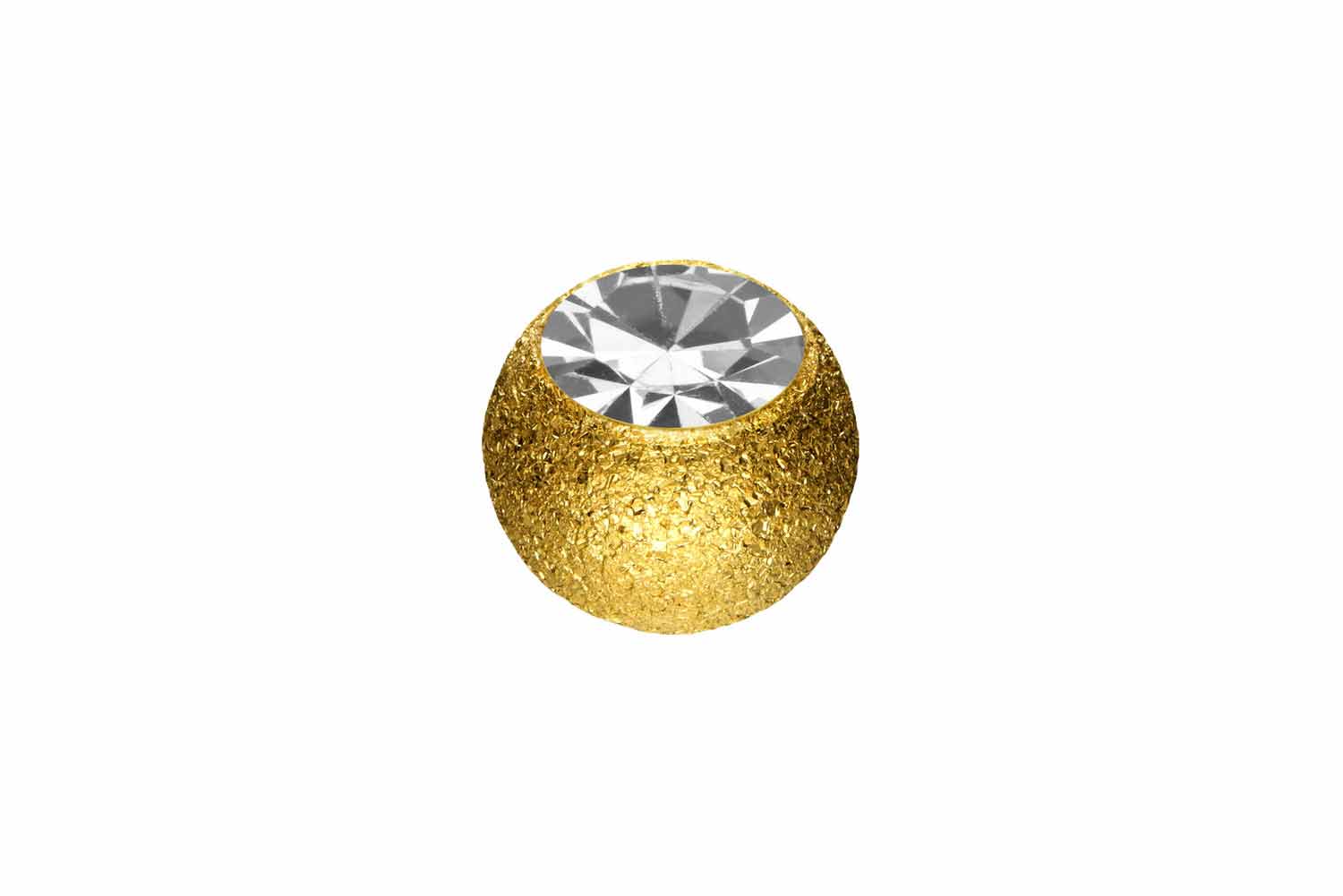 Chirurgenstahl Schraubkugel DIAMANTOPTIK + KRISTALL von Piercingline
